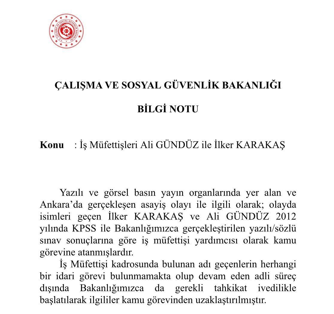 Müzisyen Onur Şener'in katillerinin kamu çalışanı olduğu iddisına bakanlıktan ilk açıklama
